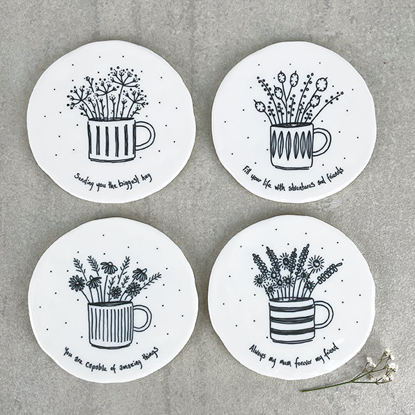 Fill Your Life With Adventures And Friends | Botanical Coaster