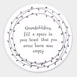 Grandchildren Fill A Space | Leaf Coaster