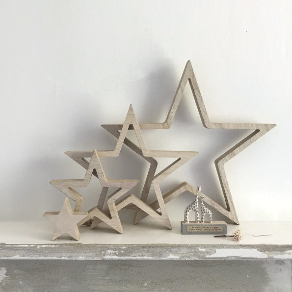 Hanging Outline Star Set | Natural