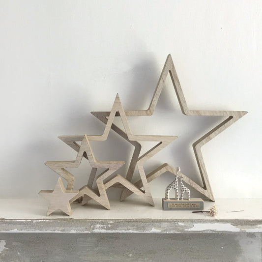 Hanging Outline Star Set | Natural
