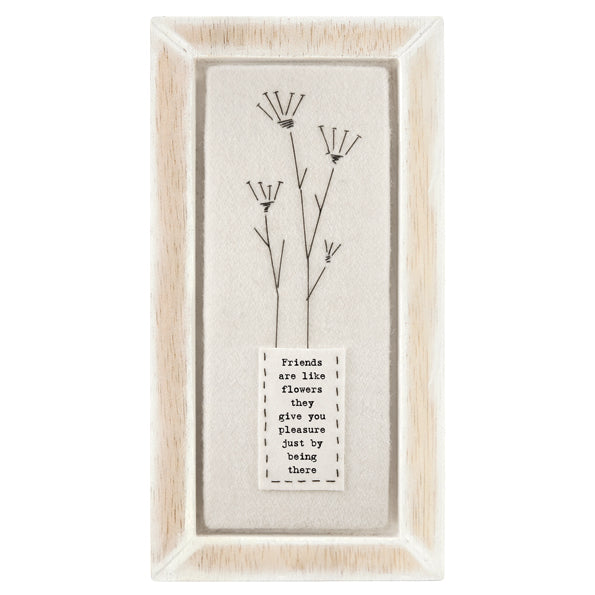 Thread Flower Picture In Wooden Frame