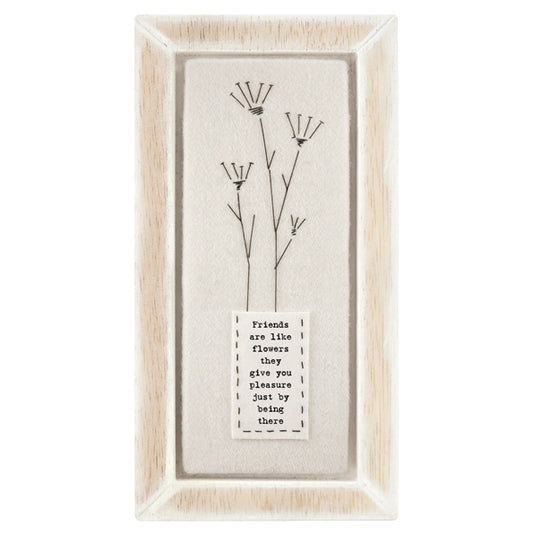 Thread Flower Picture In Wooden Frame