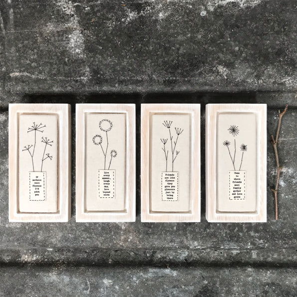 Thread Flower Picture In Wooden Frame