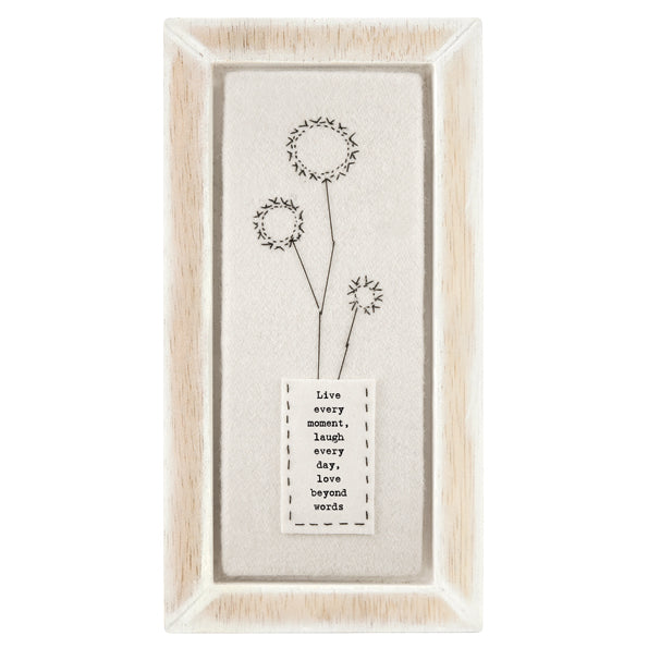 Thread Flower Picture In Wooden Frame