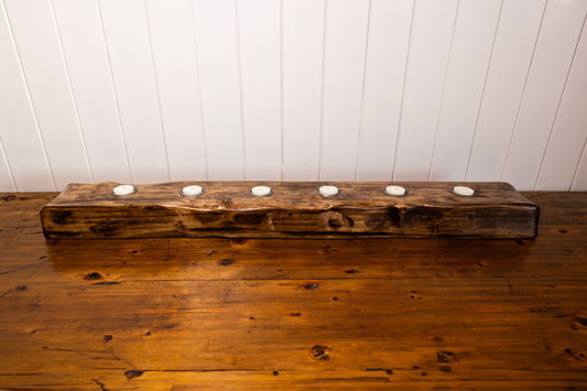 Handcrafted Rustic Tealight Candle Holder | 6 Tea Lights