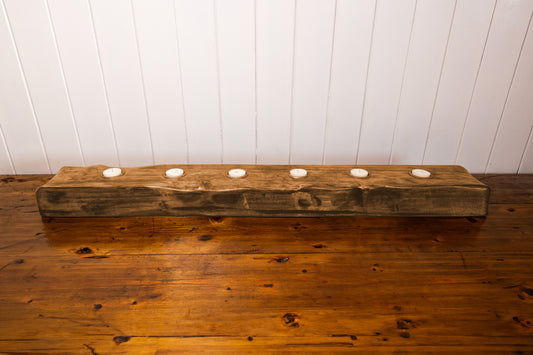 Handcrafted Rustic Tealight Candle Holder | 6 Tea Lights