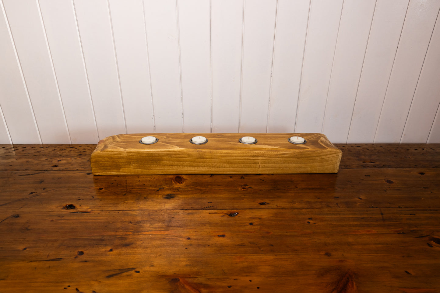Handcrafted Rustic Tealight Candle Holder | 4 Tea Lights