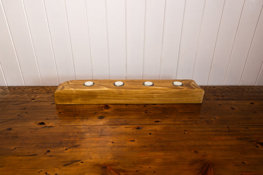 Handcrafted Rustic Tealight Candle Holder | 4 Tea Lights