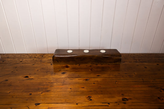 Handcrafted Rustic Tealight Candle Holder | 3 Tealights
