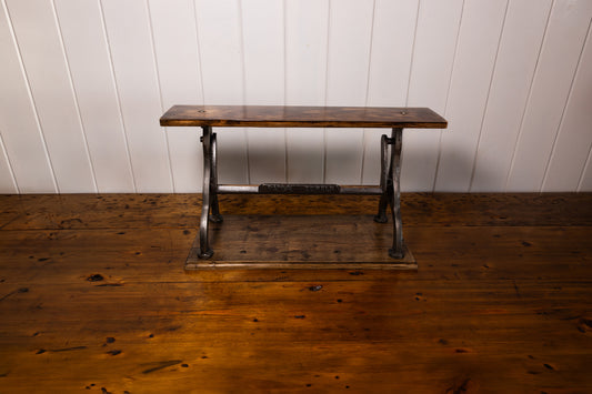 Kitchen Towel Holder With Shelf | Cast Iron | Wood