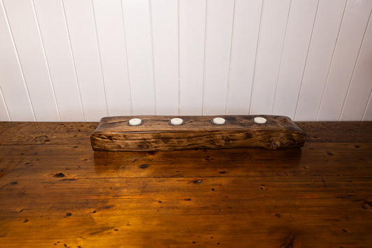 Handcrafted Rustic Tealight Candle Holder | 4 Tea Lights