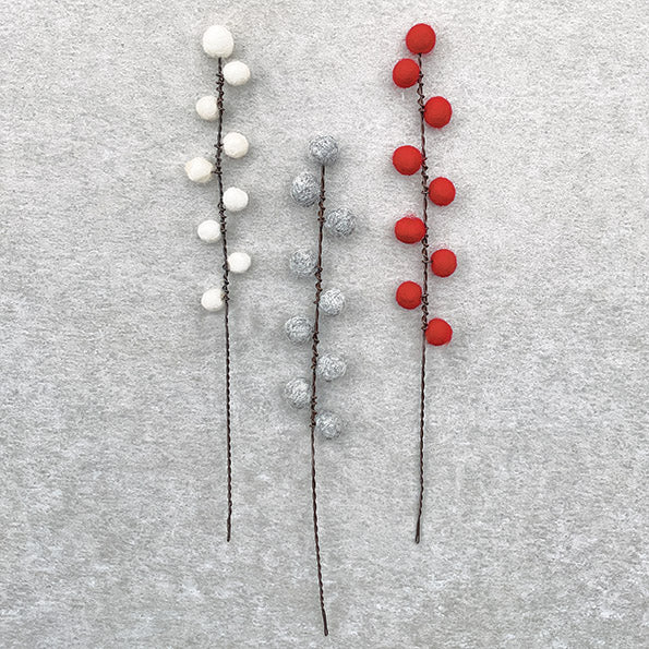 Rustic Wire Tall Ilex Berries