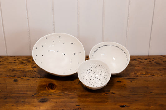 Stars, Dashes and Dots Bowls | Set of 3